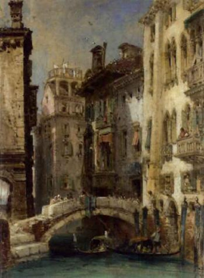 View of a canal, Venice by William Callow