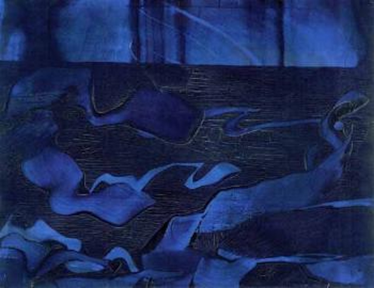 Composition surrealiste bleue by Max Ernst