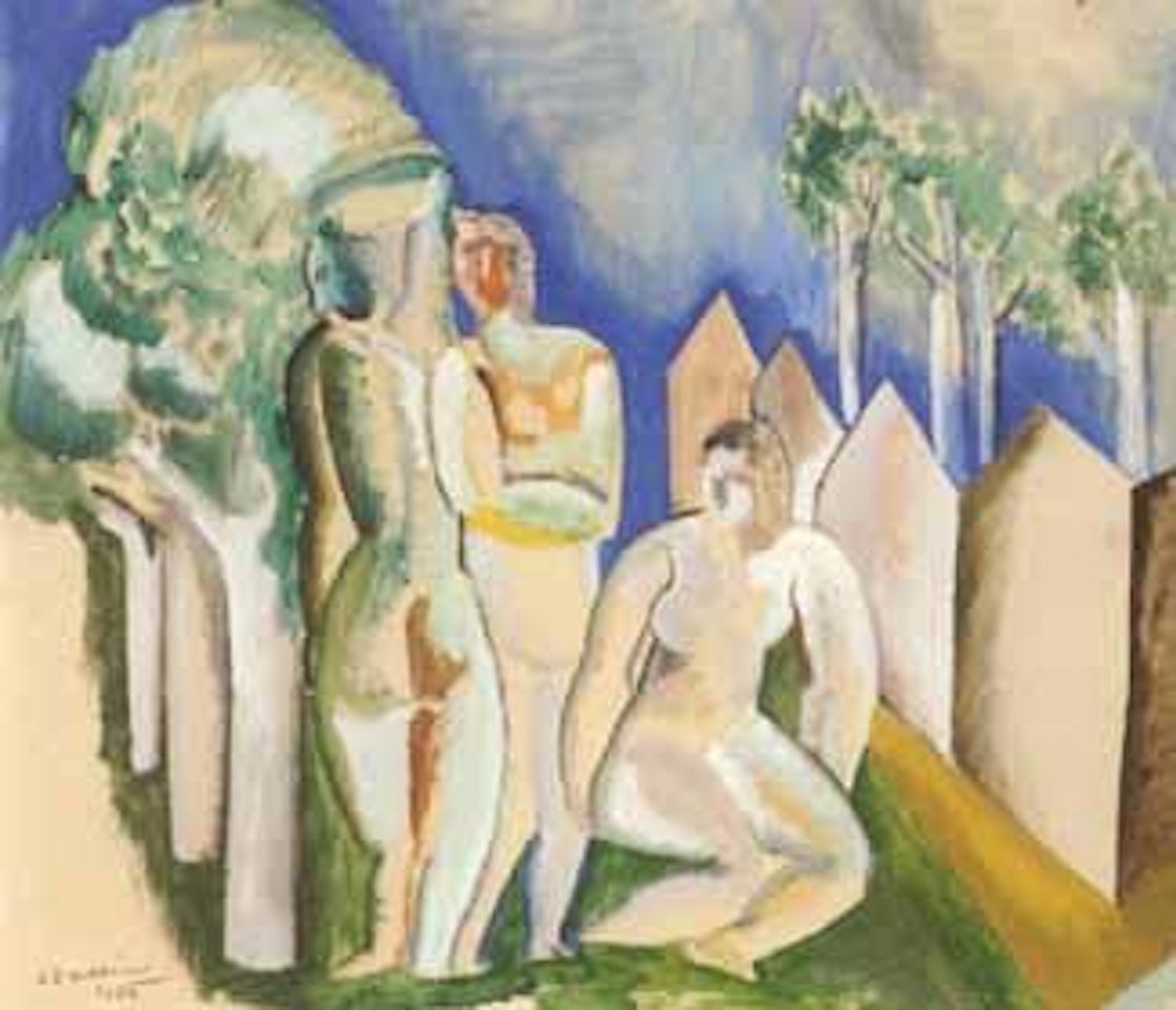 Trois baigneuses by Ossip Zadkine