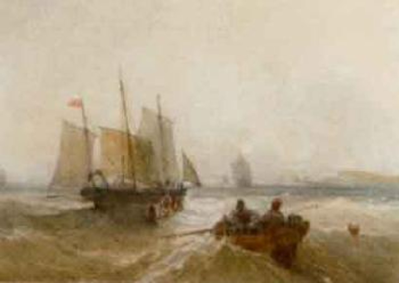 Fishing vessels in the Channel off Dover by William Callow