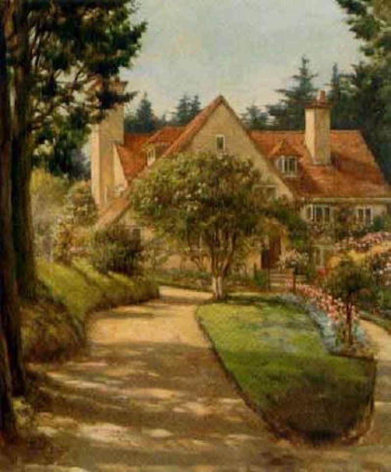 Dawes stream, on the edge of the New Forest, Milford-on-sea by Montague Dawson