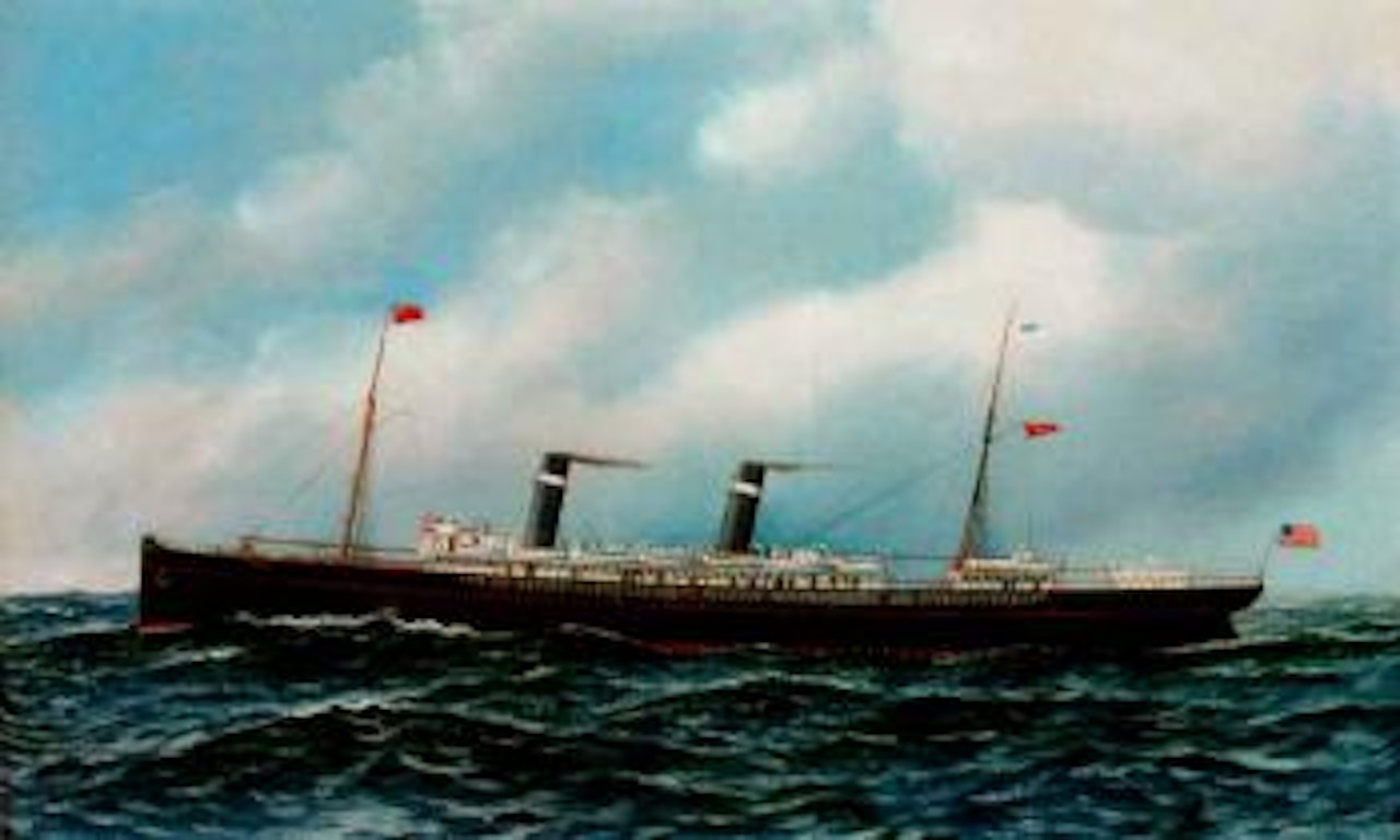 American liner St.Paul at sea by Antonio Jacobsen