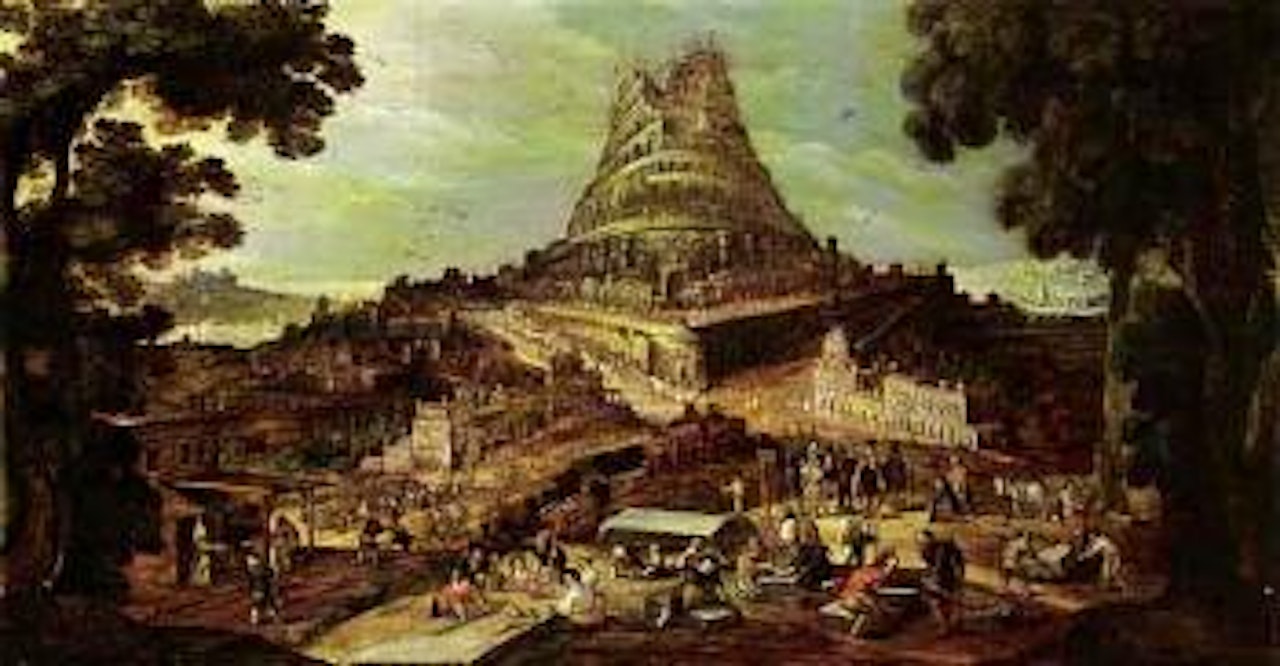 Building of the tower of Babel by Hendrick van Cleve