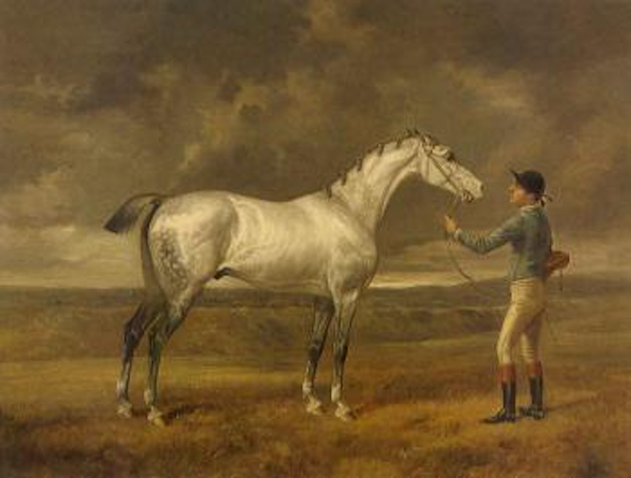 Lamprey, held by a jockey by English School