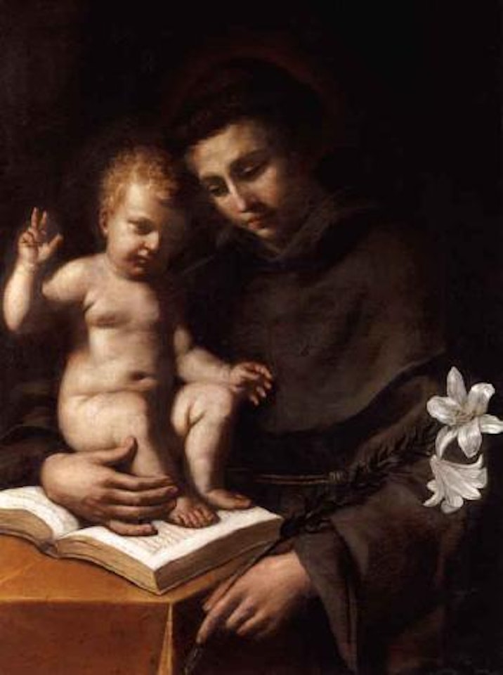 Saint Anthony of Padua with the Infant Christ by Guercino