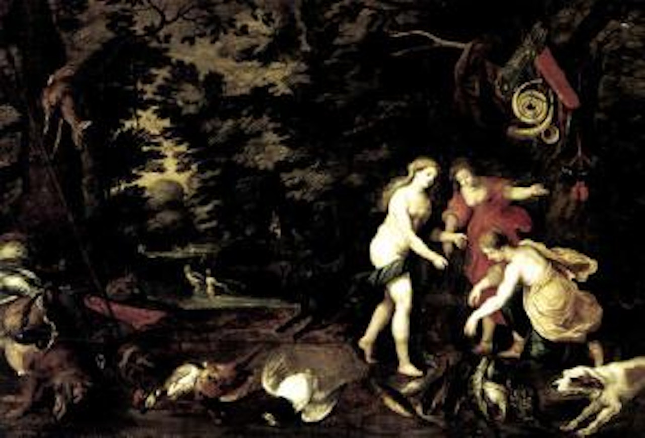 Wooded landscape with Diana and her nymphs by Jan Brueghel the Younger