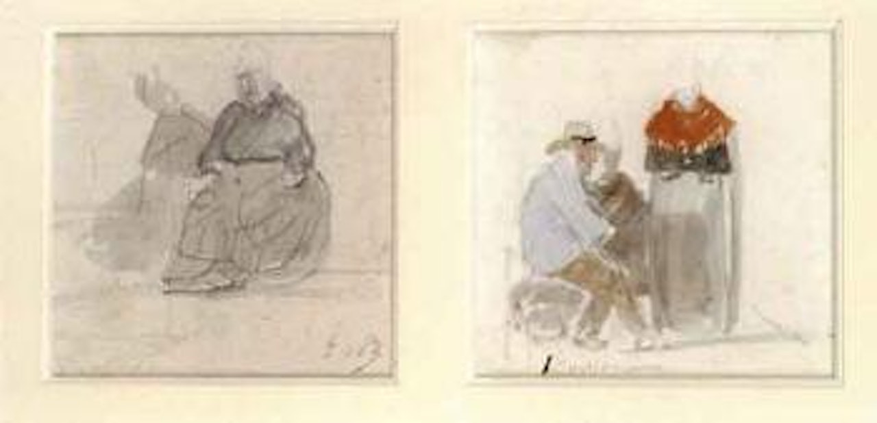Deux femmes. Trois figures by Eugène Boudin