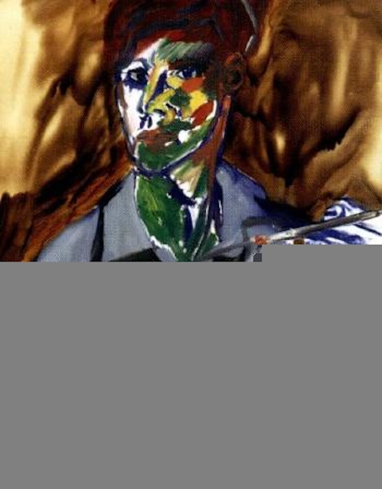 Self-portrait with palette by Rainer Fetting