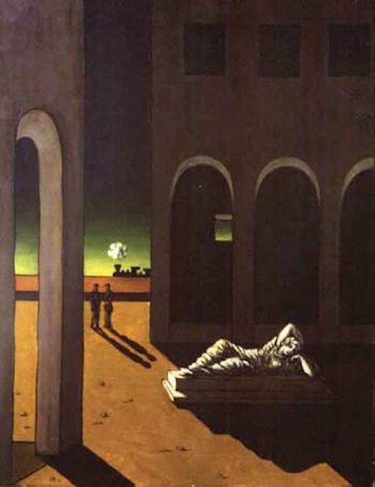 Italian square by Giorgio de Chirico