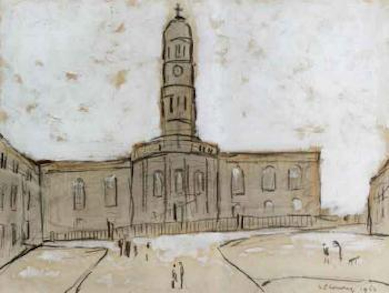 St. Philip's, Salford by Laurence Stephen Lowry
