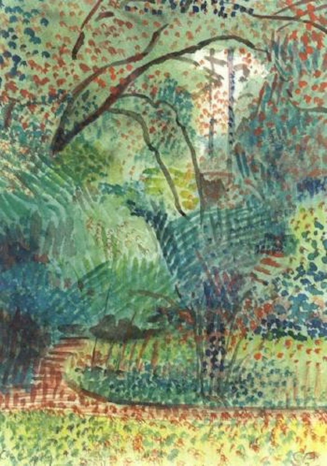 Garden scene near Celigny by Cuno Amiet