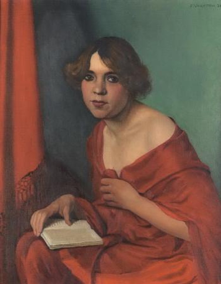 Femme au chale rouge by Félix Vallotton