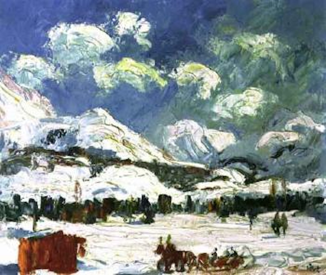 Winter landscape by Giovanni Giacometti