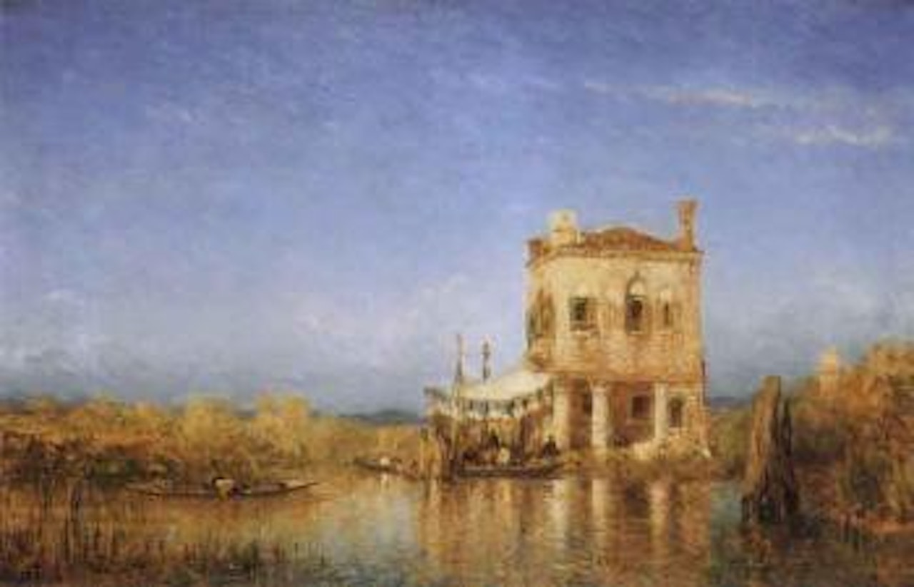 Maison de pecheurs by Félix Ziem