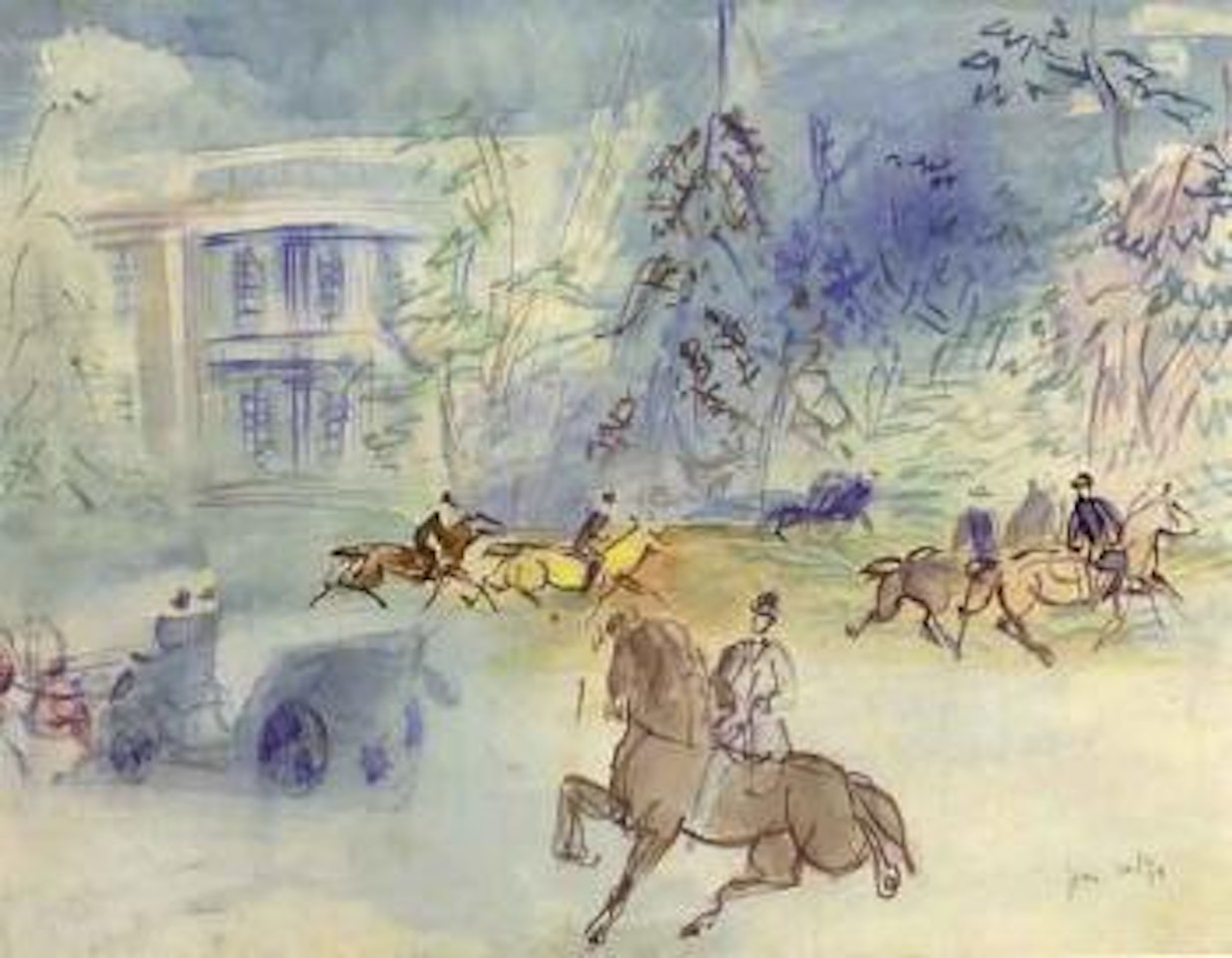 Cavaliers au Bois de Boulogne by Jean Dufy