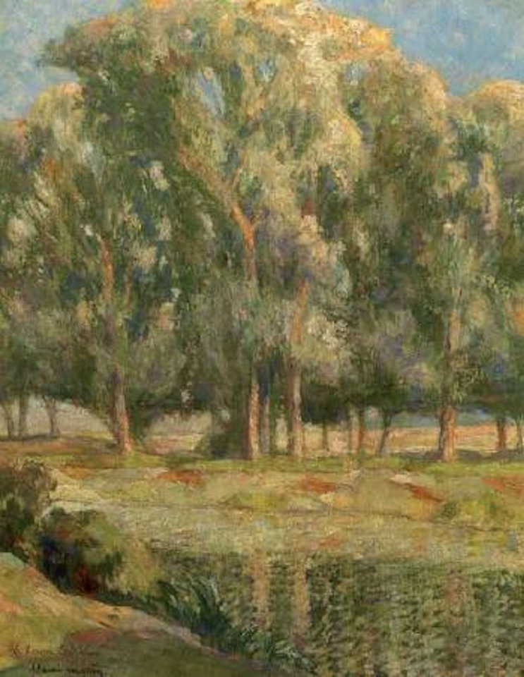 Riviere devant bosquet by Henri Jean Guillaume Martin
