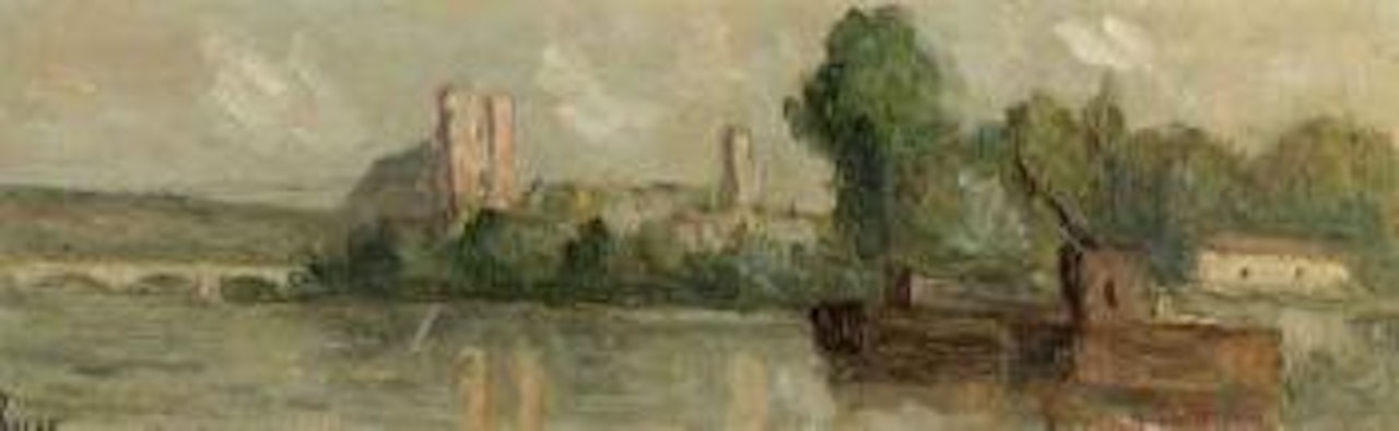 Mantes, eglise et tour Saint-Maclou by Maximilien Luce
