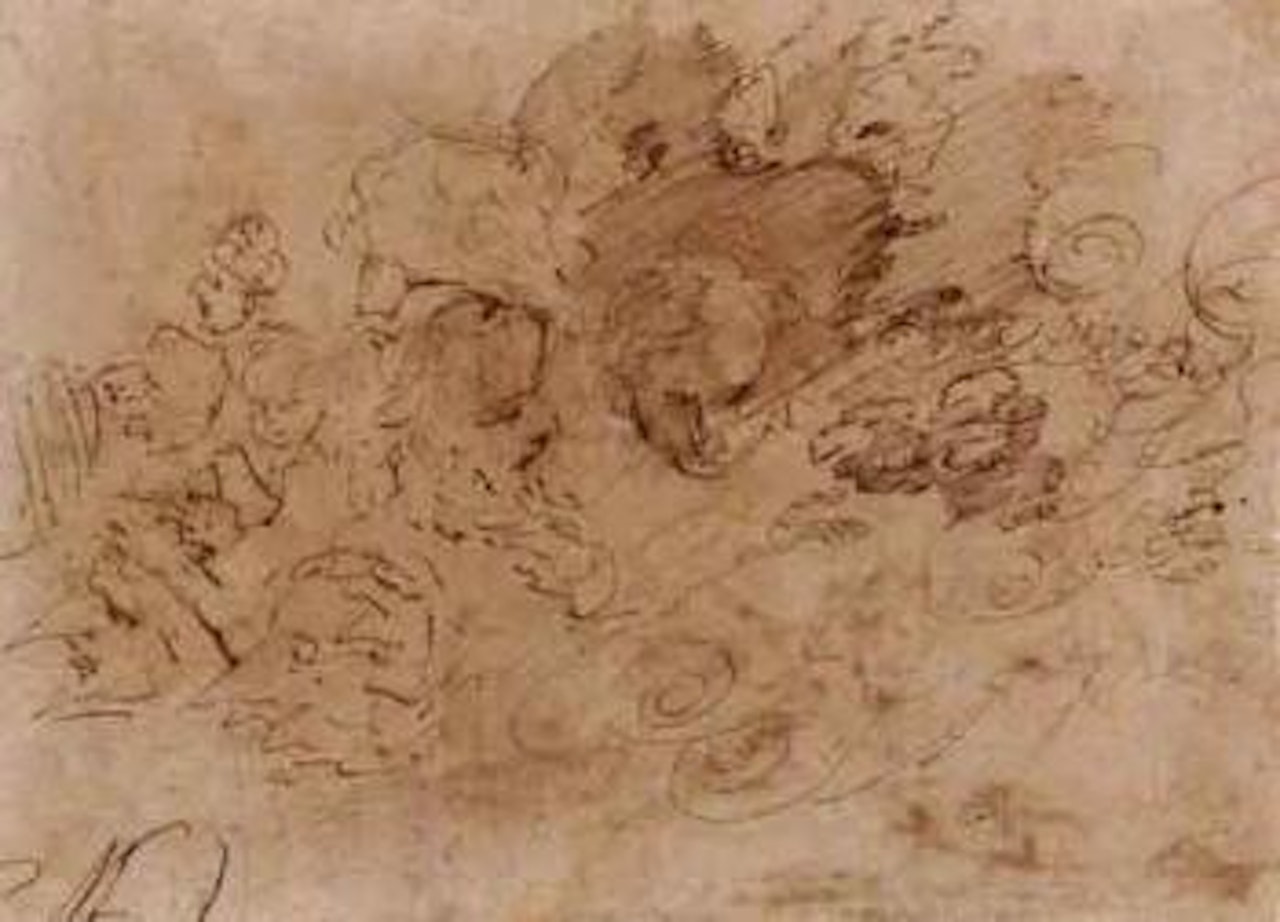 Studies of heads by Salvator Rosa