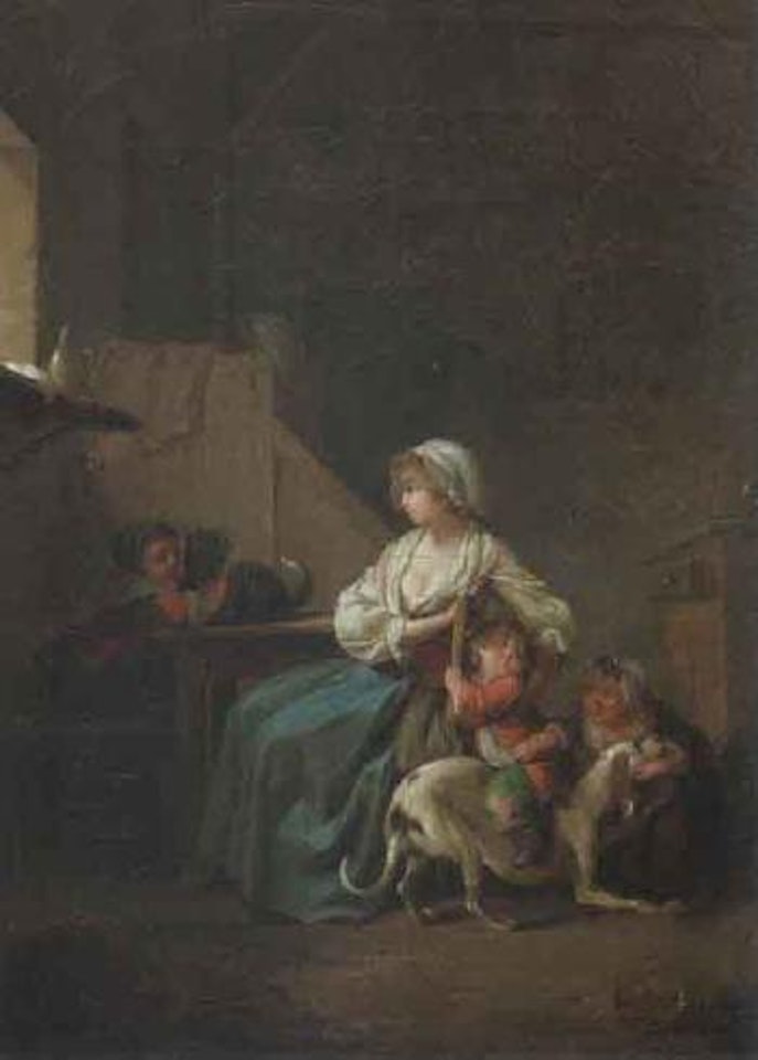 Mere et ses enfants dans la cuisine by Louis-Leopold Boilly