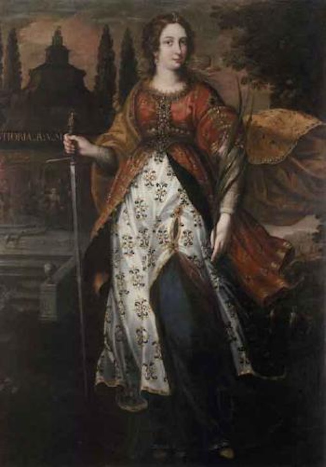 Female martyr saint by Spanish School