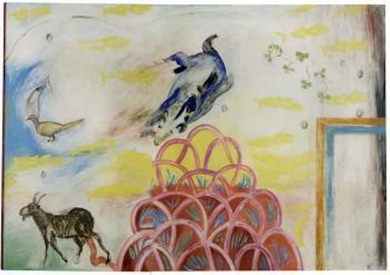 Untitled, garden interior by Francesco Clemente