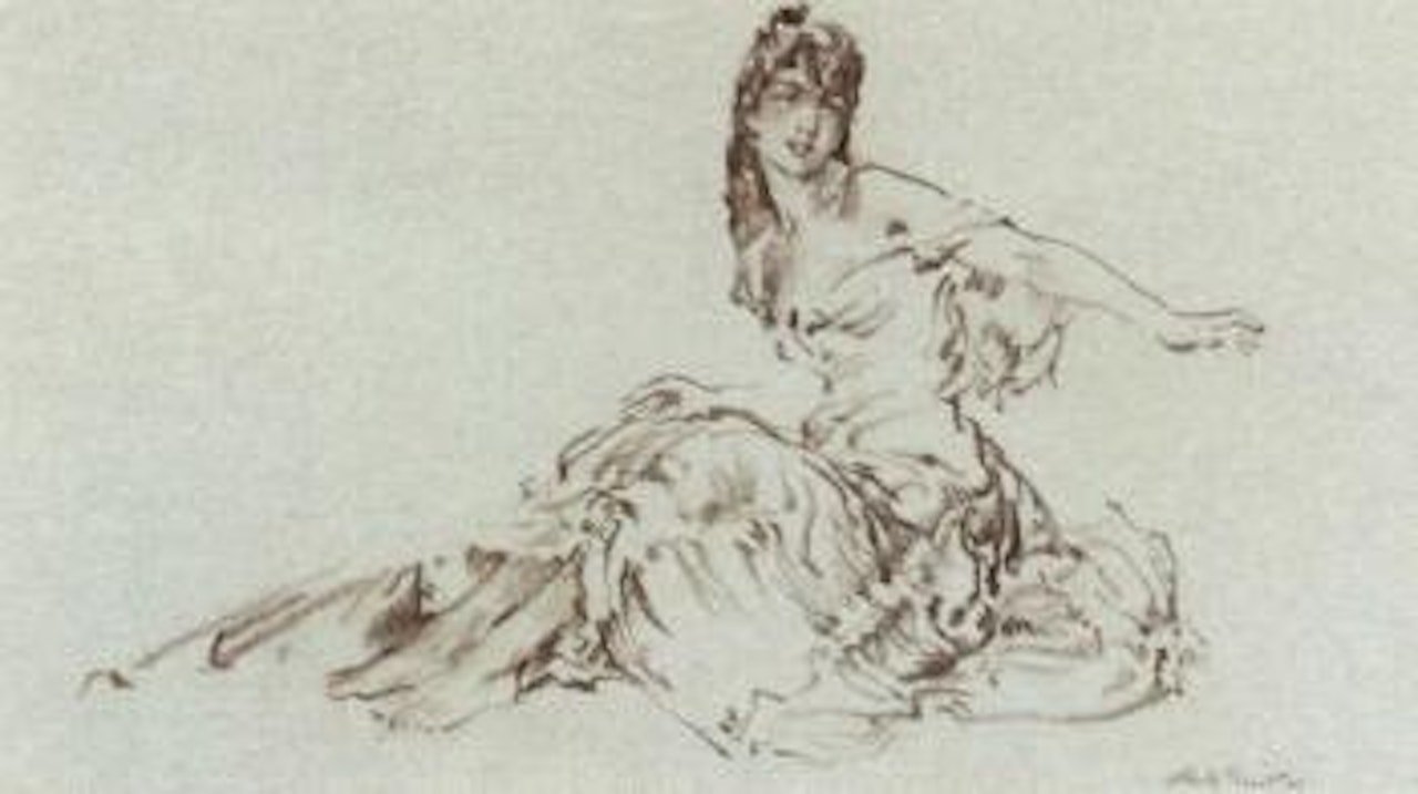 Protest, Cecilia reclining by William Russell Flint