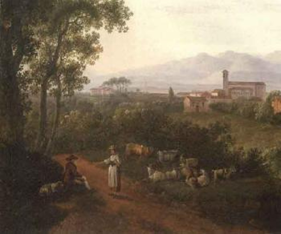 Paysage avec vue de Rome et du Latium by Jacob Philipp Hackert