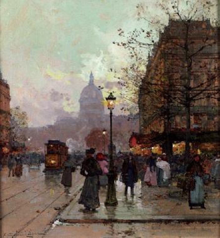 Boulevard Henri IV a Paris by Eugene Galien-Laloue