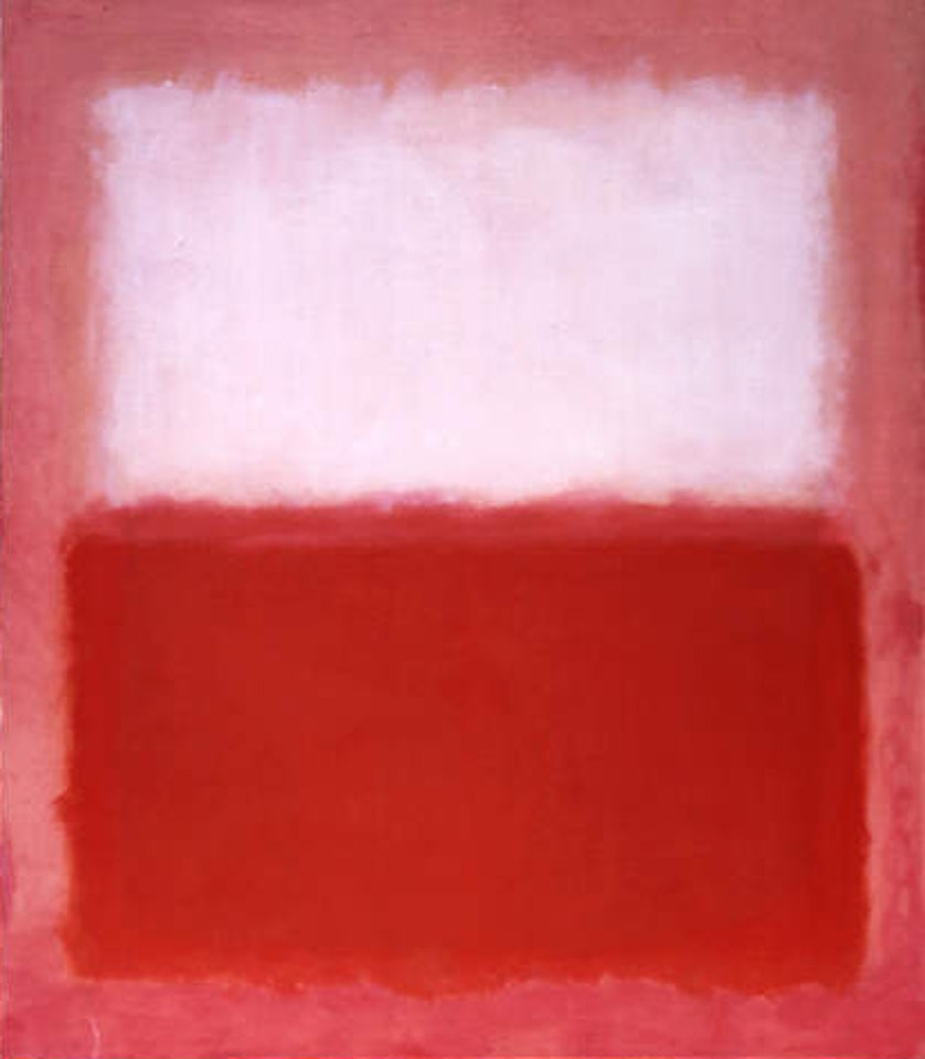 White over red by Mark Rothko