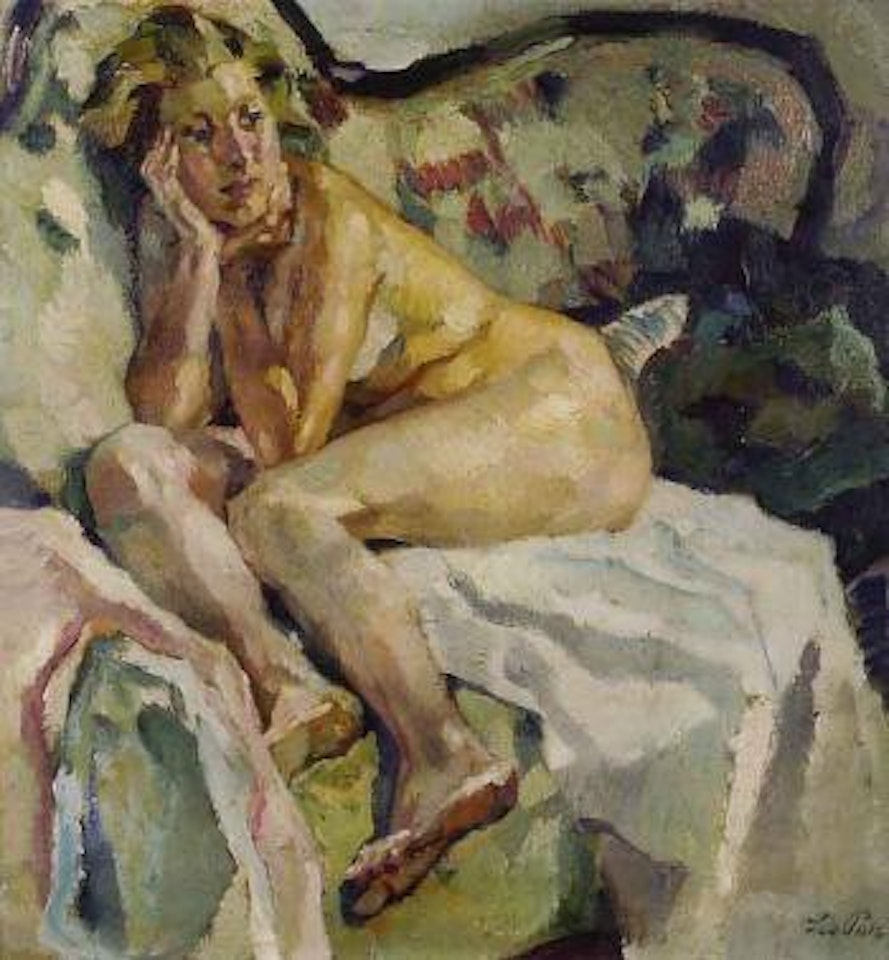 Lisl on divan by Leo Putz