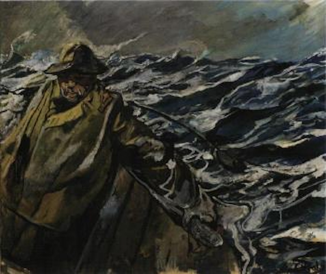 Rowing in heavy seas by Christian Krohg