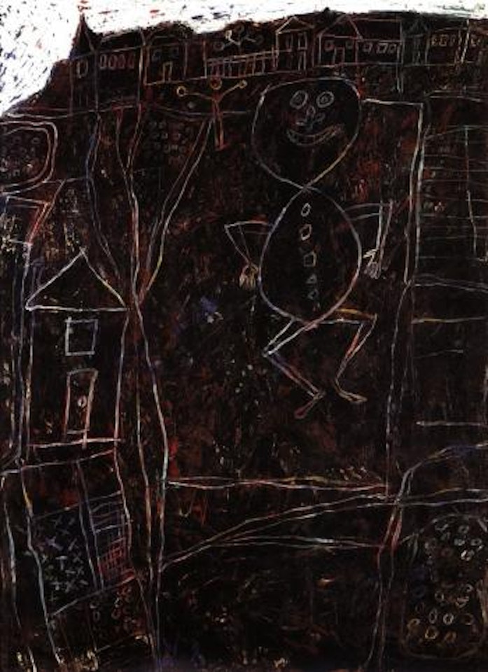 Paysage sautant sur son petit arpent by Jean Dubuffet