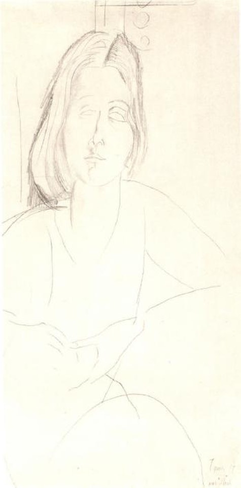 Portrait of a woman seated by Amedeo Modigliani