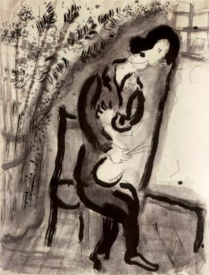 L'artiste au chevalet by Marc Chagall