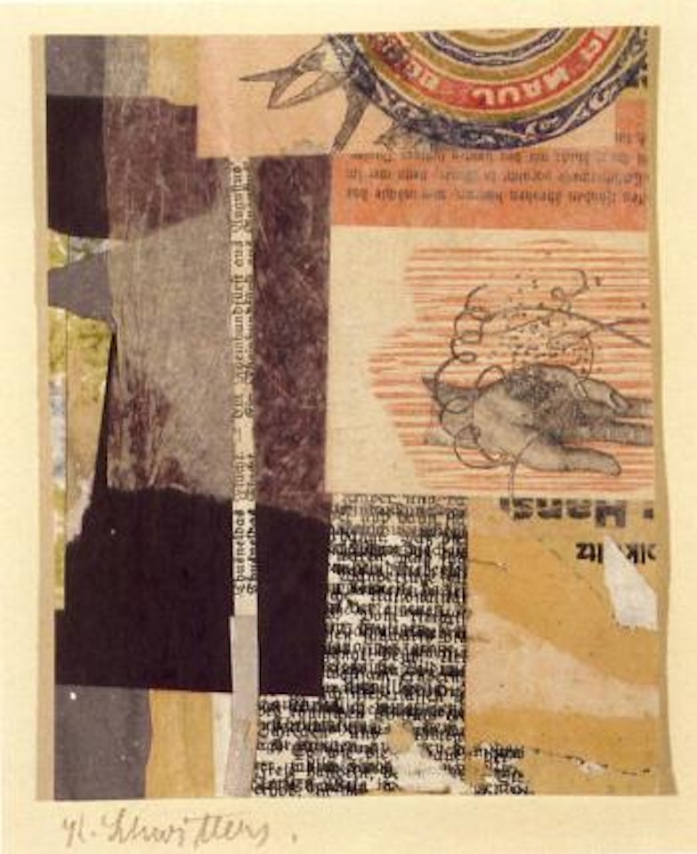 With hand by Kurt Schwitters