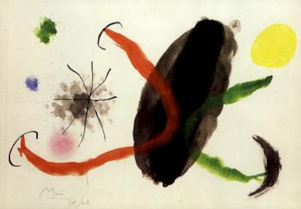 Composition pour le lezard aux plumes d'or by Joan Miró