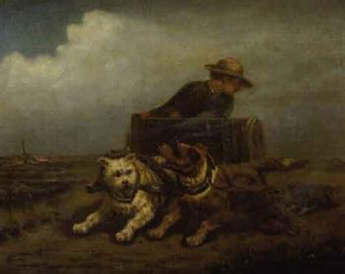 Attelage de chiens by Henriette Ronner-Knip