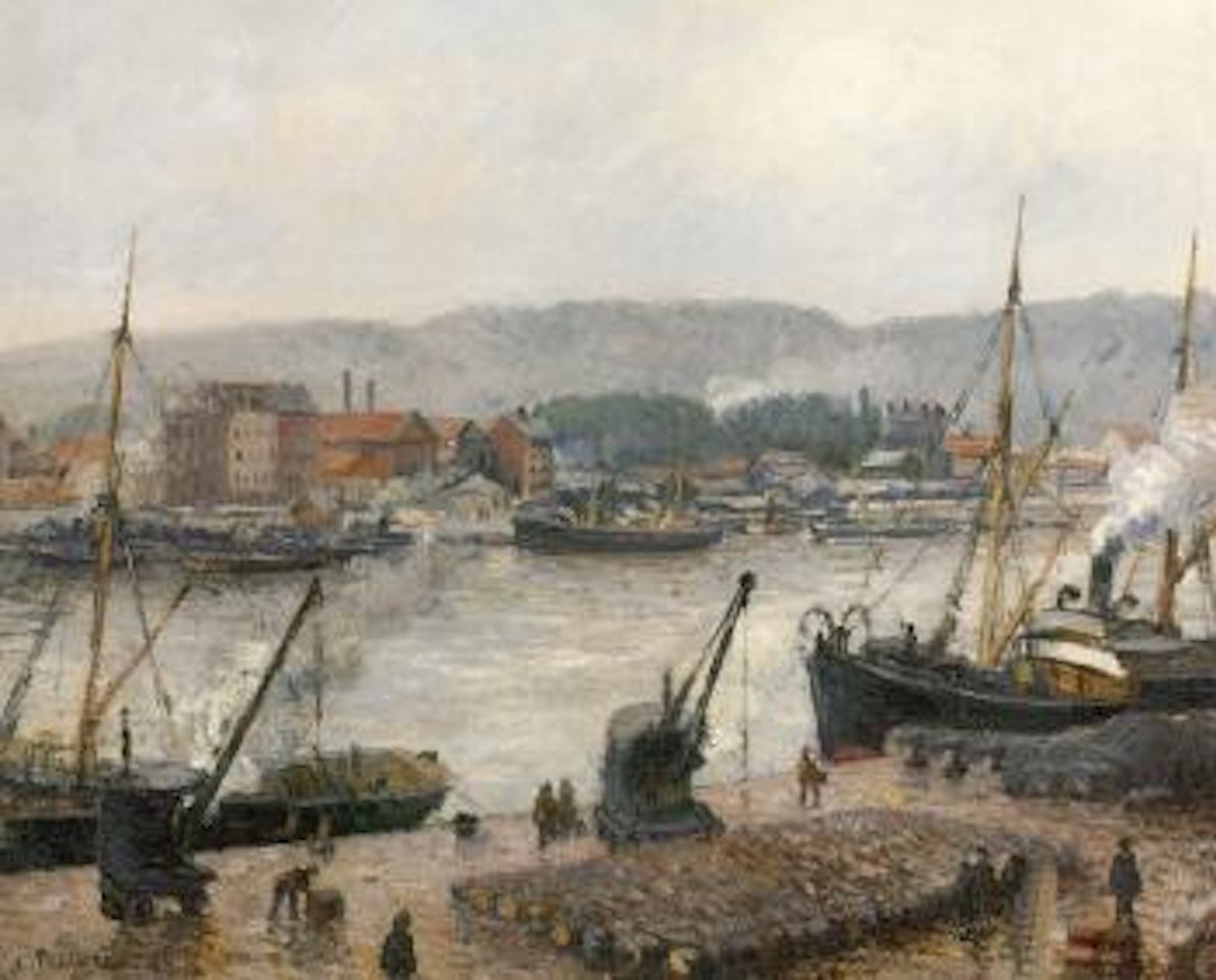 Port a Rouen by Camille Pissarro