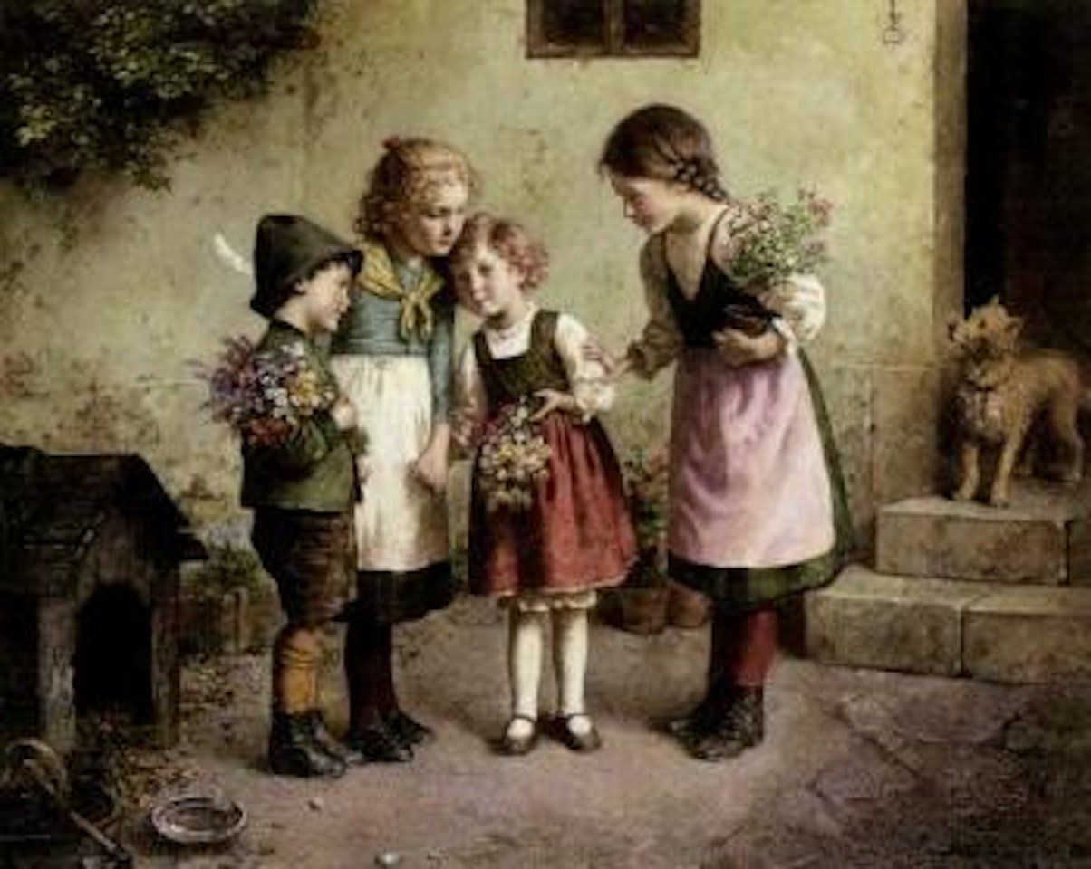Flowers for grandmother by Edmund Adler