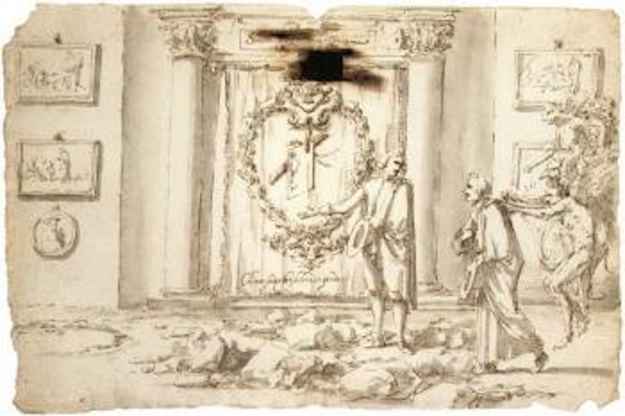 Allegory of a young artist by Salvator Rosa