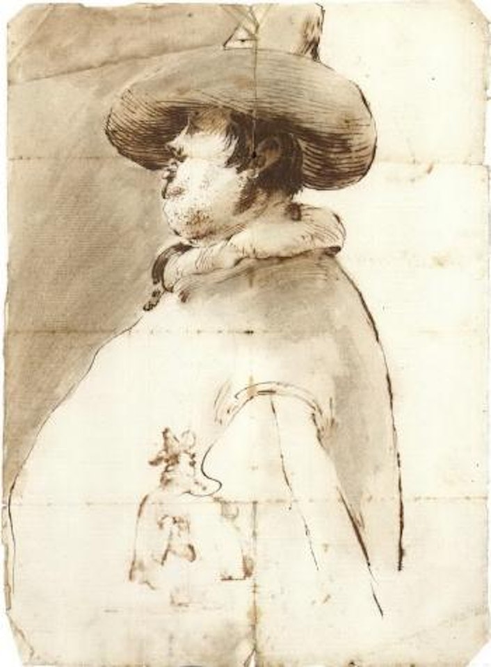 Caricature of Cardinal Crescenzi. Caricature of the same by Pier Francesco Mola