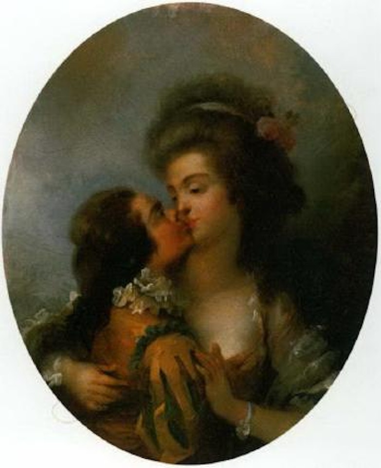 Couple kissing by Jean Frédéric Schall