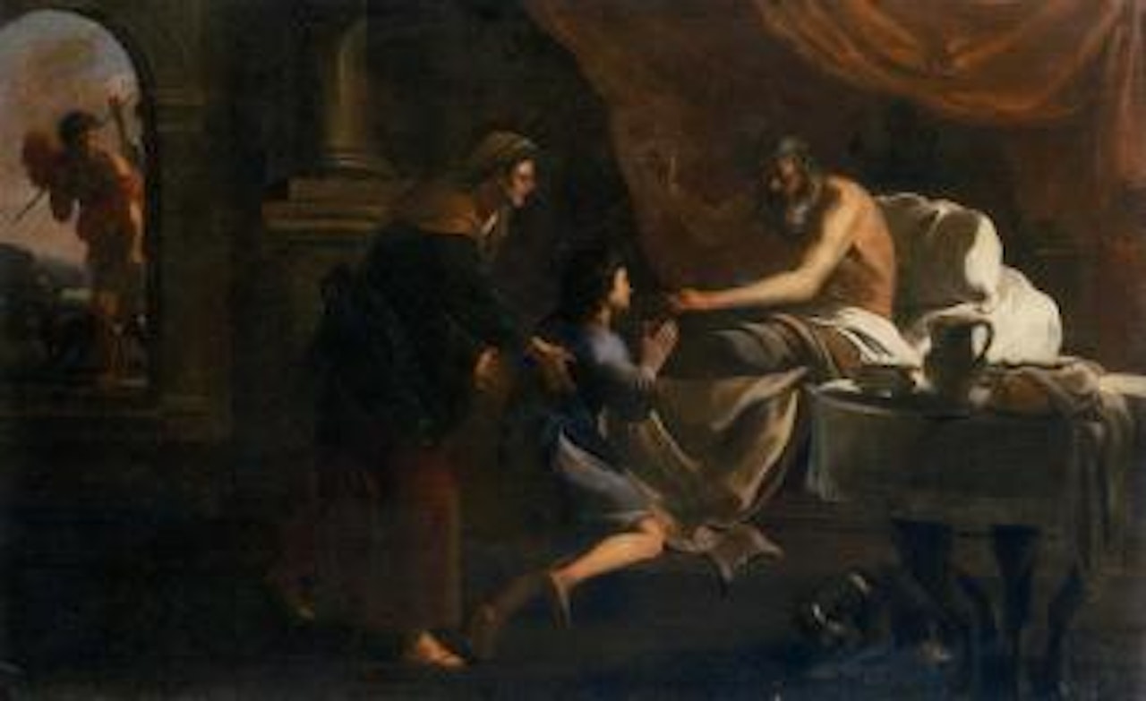 Isaac blessing Esau by Neapolitan School