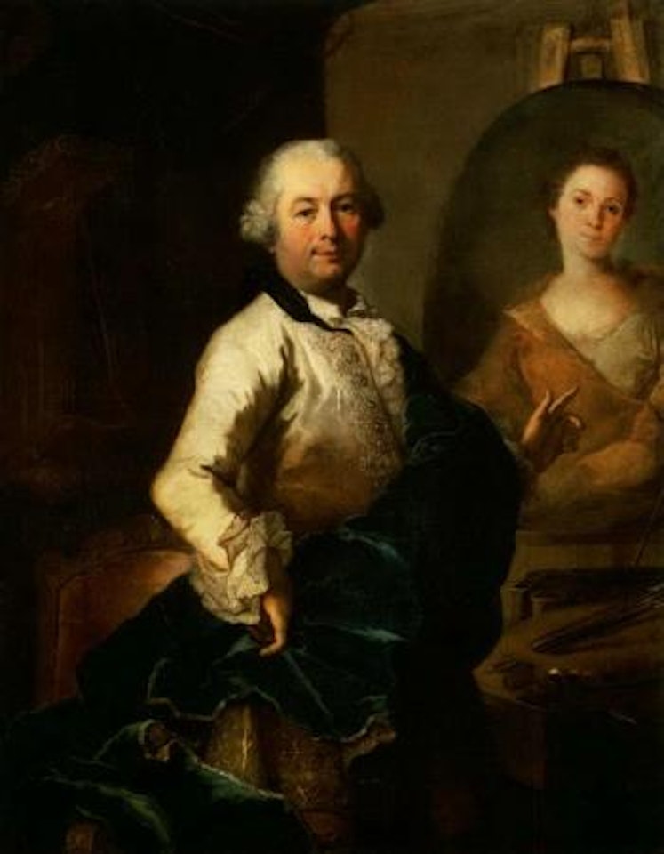 Portrait of an artist at his easel by French School