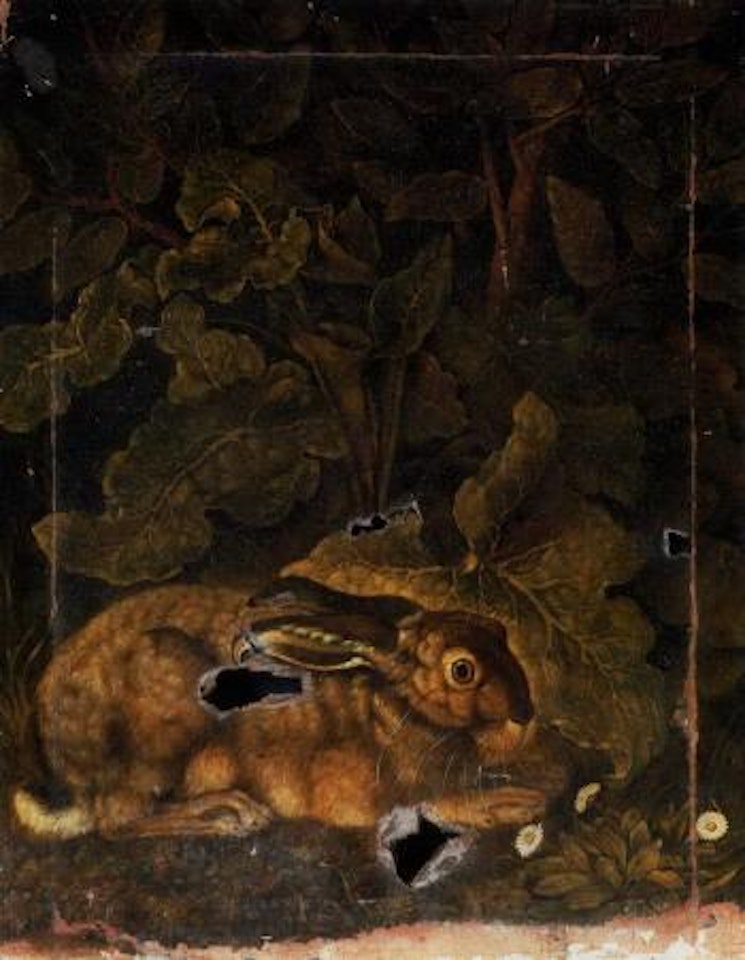 Hare in a forest by Jacob Philipp Hackert