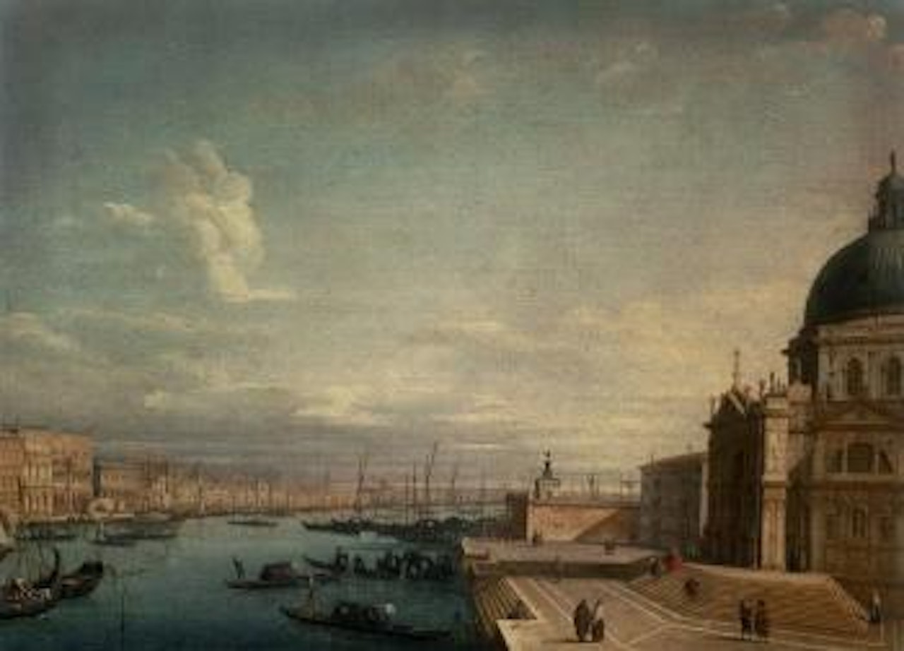 Venice, entrance of Grand Canal looking east with Santa Maria della Salute and the Dogana by Canaletto
