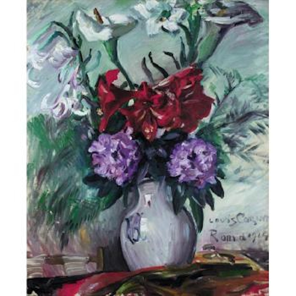 Romische blumen im krug - Roman flowers in a jug by Lovis Corinth