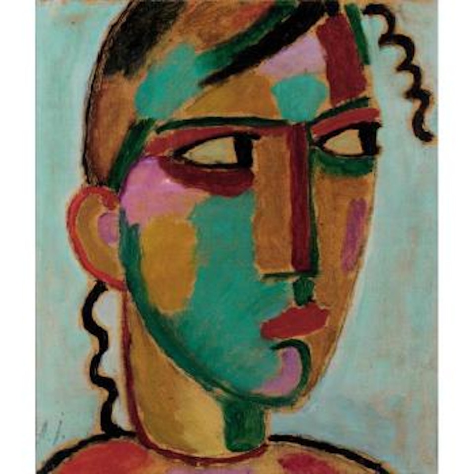 Mystischer kopf, madchenkope - mystical head of a girl by Alexej von Jawlensky