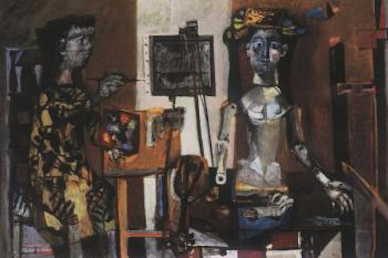 Femme peintre et mannequin by Antoni Clavé