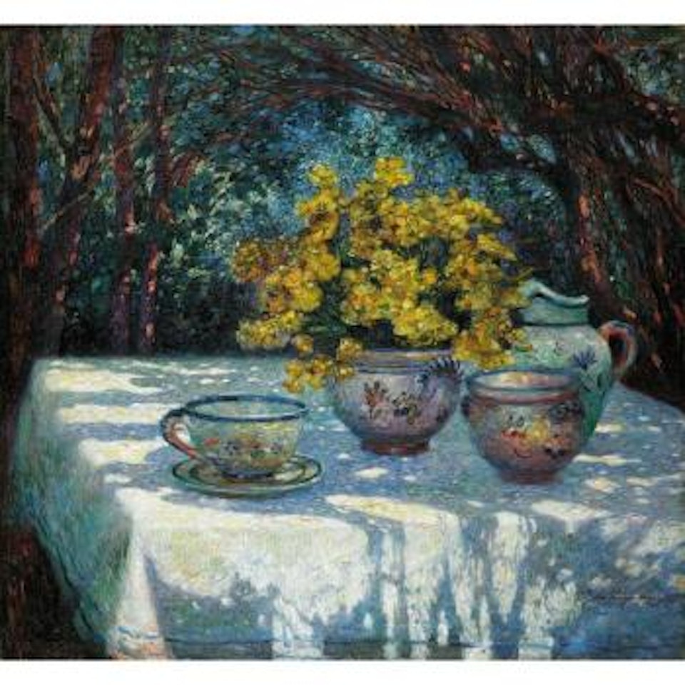 Table au bouquet jaune by Ferdinand du Puigaudeau
